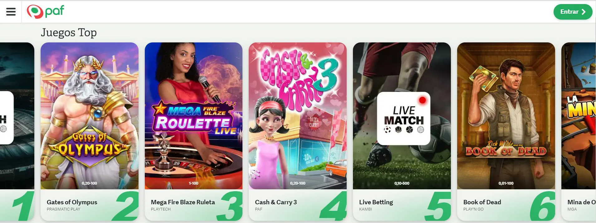 PAF casino en línea PAF casino