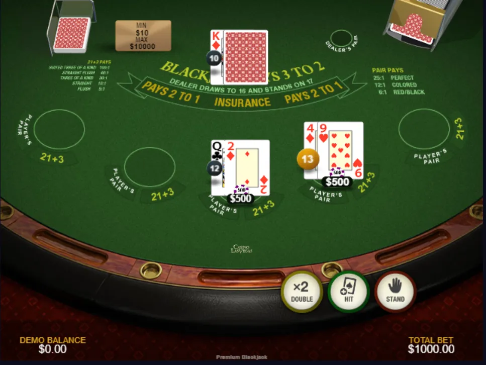 blackjack casinos España tablero